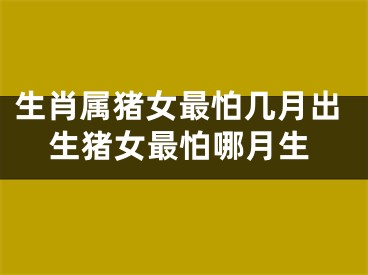 生肖属猪女最怕几月出生猪女最怕哪月生