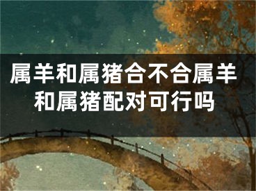 属羊和属猪合不合属羊和属猪配对可行吗