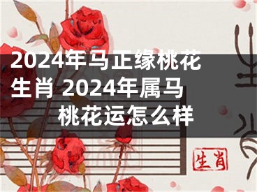 2024年马正缘桃花生肖 2024年属马桃花运怎么样