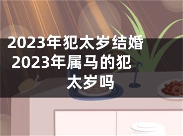 2023年犯太岁结婚 2023年属马的犯太岁吗