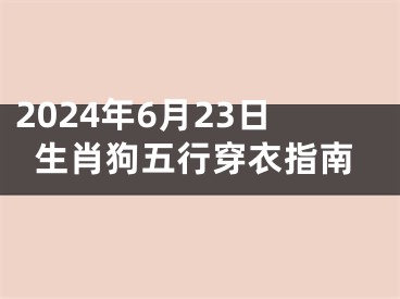 2024年6月23日生肖狗五行穿衣指南