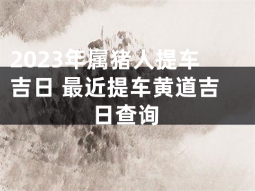 2023年属猪人提车吉日 最近提车黄道吉日查询