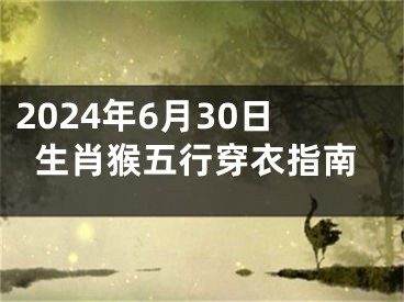 2024年6月30日生肖猴五行穿衣指南