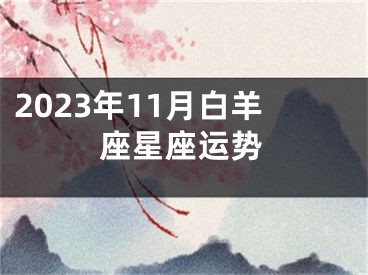 2023年11月白羊座星座运势