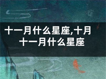 十一月什么星座,十月十一月什么星座