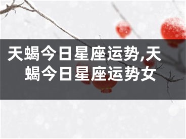 天蝎今日星座运势,天蝎今日星座运势女