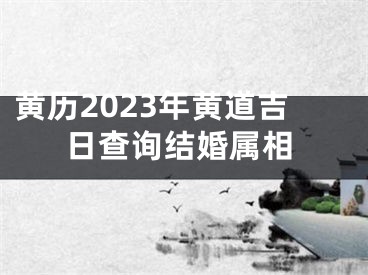 黄历2023年黄道吉日查询结婚属相