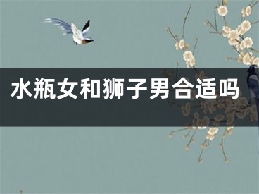 水瓶女和狮子男合适吗