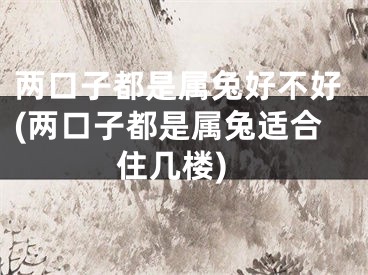 两口子都是属兔好不好(两口子都是属兔适合住几楼)