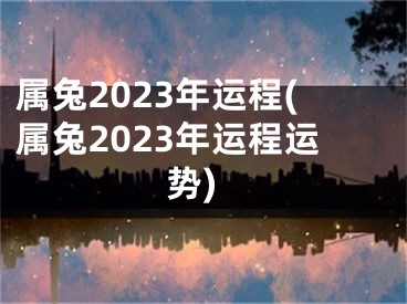 属兔2023年运程(属兔2023年运程运势)