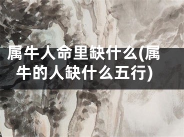 属牛人命里缺什么(属牛的人缺什么五行)