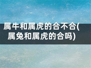 属牛和属虎的合不合(属兔和属虎的合吗)