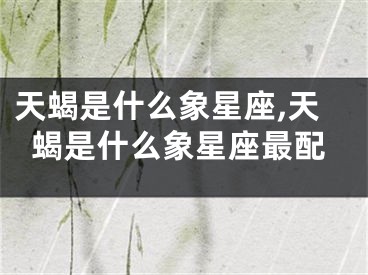 天蝎是什么象星座,天蝎是什么象星座最配