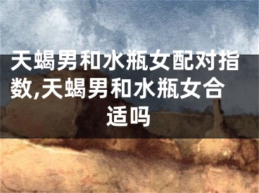 天蝎男和水瓶女配对指数,天蝎男和水瓶女合适吗