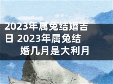 2023年属兔结婚吉日 2023年属兔结婚几月是大利月