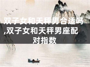 双子女和天秤男合适吗,双子女和天秤男座配对指数