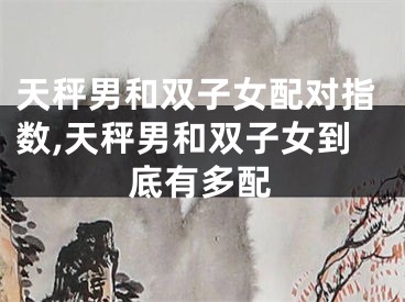 天秤男和双子女配对指数,天秤男和双子女到底有多配