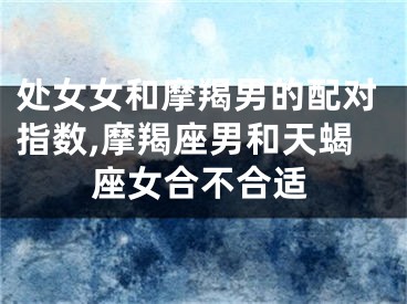 处女女和摩羯男的配对指数,摩羯座男和天蝎座女合不合适