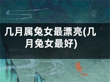 几月属兔女最漂亮(几月兔女最好)