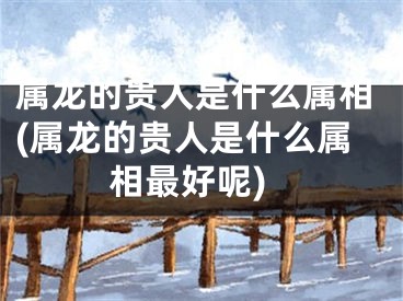 属龙的贵人是什么属相(属龙的贵人是什么属相最好呢)