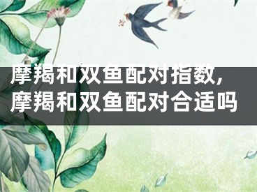 摩羯和双鱼配对指数,摩羯和双鱼配对合适吗