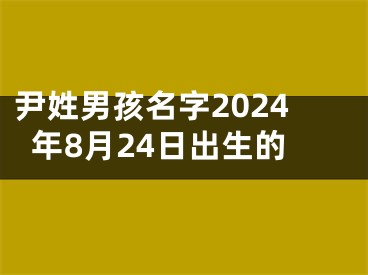 尹姓男孩名字2024年8月24日出生的