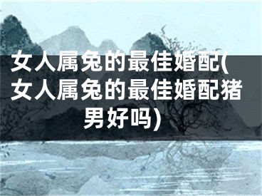 女人属兔的最佳婚配(女人属兔的最佳婚配猪男好吗)