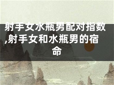 射手女水瓶男配对指数,射手女和水瓶男的宿命