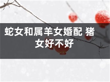 蛇女和属羊女婚配 猪女好不好