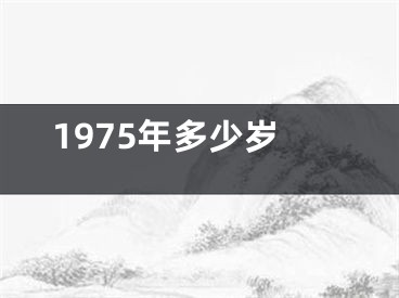 1975年多少岁