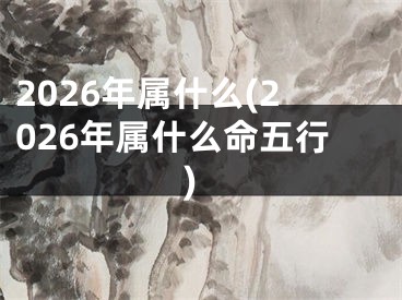 2026年属什么(2026年属什么命五行)