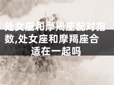 处女座和摩羯座配对指数,处女座和摩羯座合适在一起吗