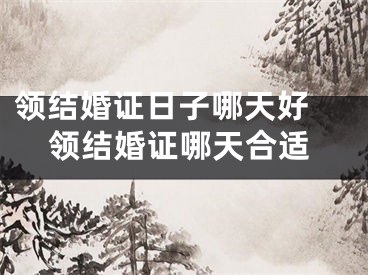 领结婚证日子哪天好 领结婚证哪天合适