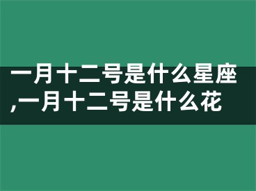 一月十二号是什么星座,一月十二号是什么花