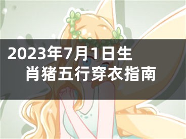 2023年7月1日生肖猪五行穿衣指南