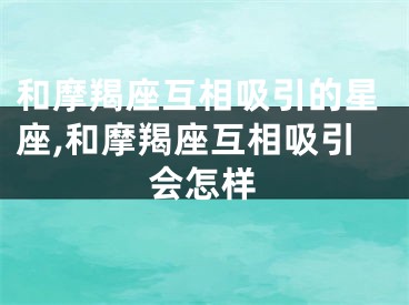 和摩羯座互相吸引的星座,和摩羯座互相吸引会怎样