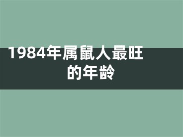 1984年属鼠人最旺的年龄