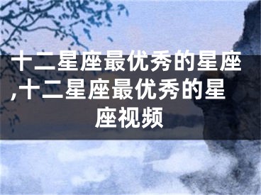 十二星座最优秀的星座,十二星座最优秀的星座视频