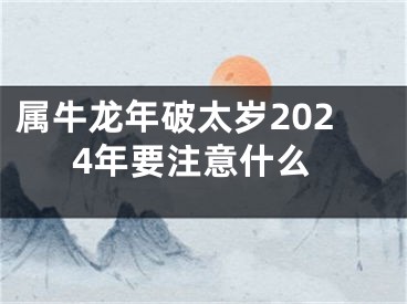 属牛龙年破太岁2024年要注意什么