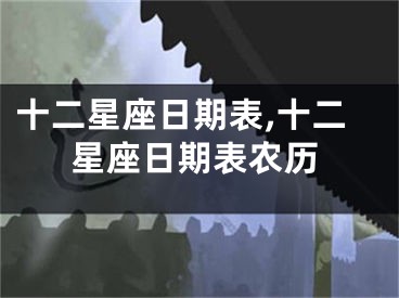 十二星座日期表,十二星座日期表农历