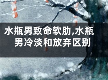 水瓶男致命软肋,水瓶男冷淡和放弃区别