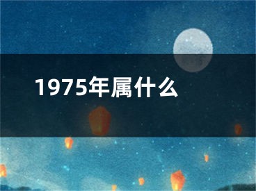 1975年属什么