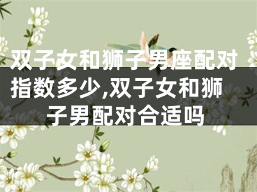 双子女和狮子男座配对指数多少,双子女和狮子男配对合适吗
