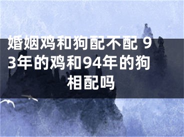 婚姻鸡和狗配不配 93年的鸡和94年的狗相配吗