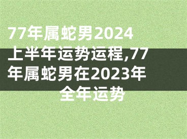 77年属蛇男2024上半年运势运程,77年属蛇男在2023年全年运势