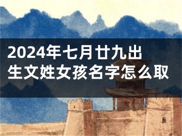 2024年七月廿九出生文姓女孩名字怎么取