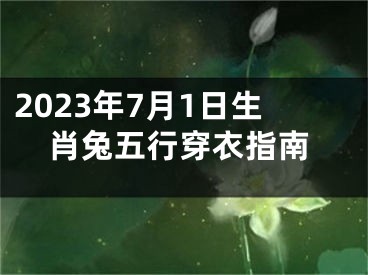 2023年7月1日生肖兔五行穿衣指南