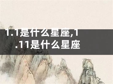 1.1是什么星座,1.11是什么星座