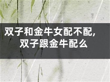 双子和金牛女配不配,双子跟金牛配么