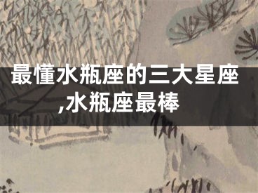 最懂水瓶座的三大星座,水瓶座最棒